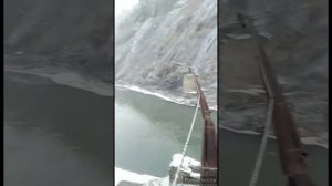 #селоКака.Снег идет в село Кака.Ахтынский район.Переход ,мост на реке.Южный Дагестан.