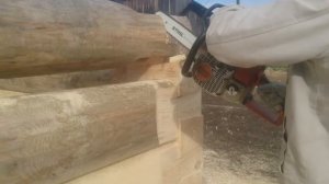 Рубка срубов в ласточкин хвост ( косая лапа)