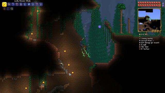 Terraria - Destroying one of the corruption biomes, part one смотреть онлайн