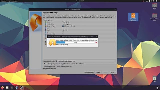 Virtualbox VIDA 2014D VM import on Unix and Linux смотреть онлайн