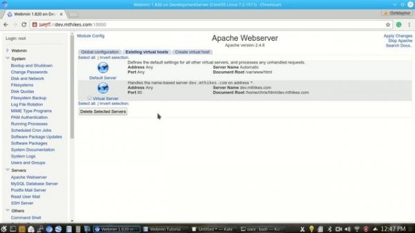 Webmin- Configuring Apache Web Server
