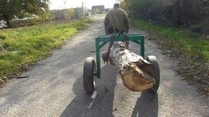 Тележка для перевозки бревен.  DIY log arch