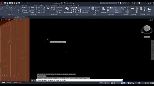 AutoCAD House Design | AutoCAD 3D Door Handle Design | AutoCAD 2021 Tutorial смотреть онлайн