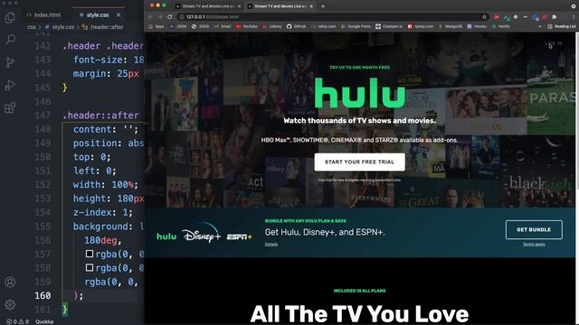 Hulu Webpage Clone | HTML & CSS смотреть онлайн