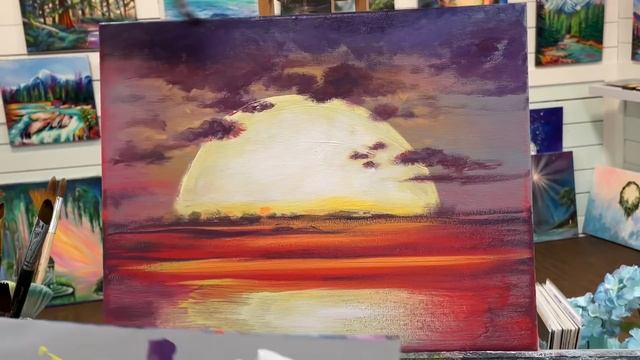 How To Paint MERMAID WATCHING THE SUN SET смотреть онлайн