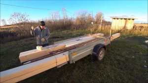 !?Стройка дома?, ЭКОНОМИЯ! Как я?перевожу? 6-МЕТРОВЫЕ ДОСКИ И БРУС НА ОБЫЧНОМ? ЛЕГКОВОМ ПРИЦЕПЕ!?