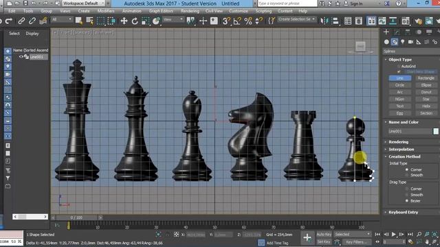 3D Max. Шахматы. Рисуем ПЕШКУ. Урок 1 смотреть онлайн