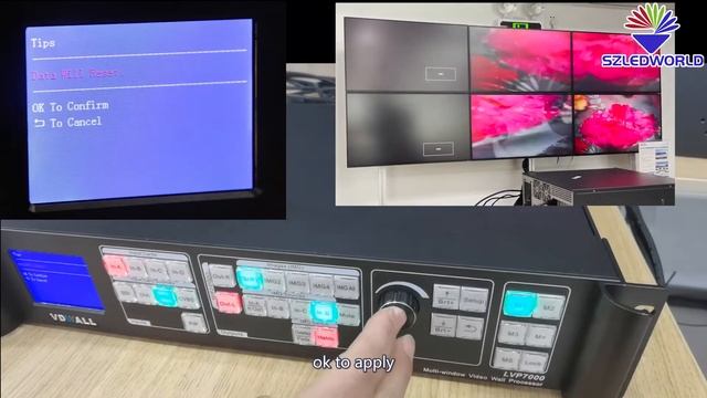 video processor 4k operate/setup for led display screen video wall - vdwall LVP7000 splice tutorial смотреть онлайн