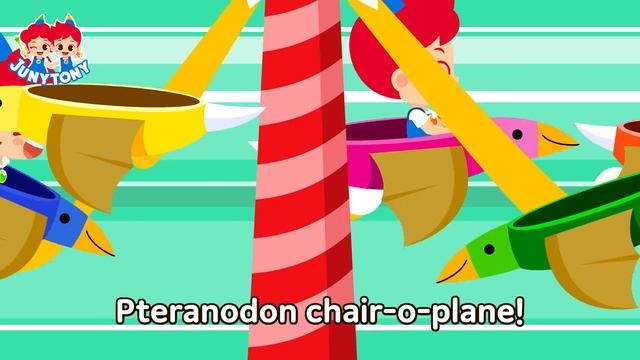 *NEW* Dino Park | ?? Dinosaur Roller Coaster! | Dinosaur Songs for Kids | JunyTony смотреть онлайн