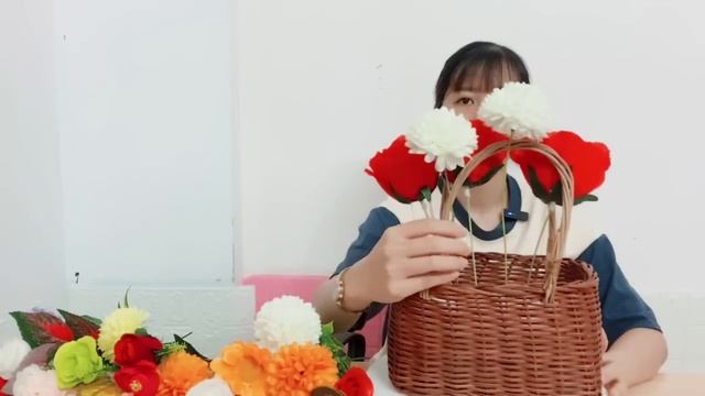 Sáng Tạo Với Màu Sắc Của Hoa Khô | Cắm Giỏ Hoa Cho Tâm Hồn Thư Giãn Tươi Mới