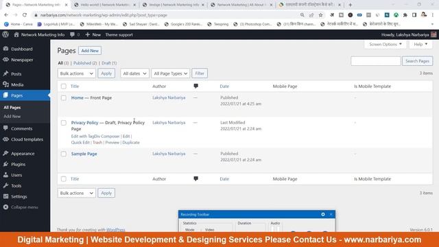 How to Use Wordpress Dashboard in 2022 | Wordpress Dashboard Tutorial for Beginners - Hindi смотреть онлайн