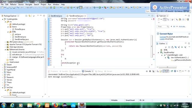Send an email using Java Mail Api || By Coding Adda смотреть онлайн