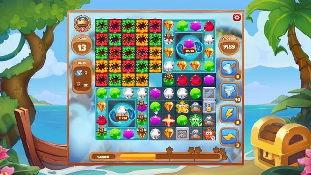 Как пройти уровень 9189 игры Сокровища Пиратов смотреть онлайн
