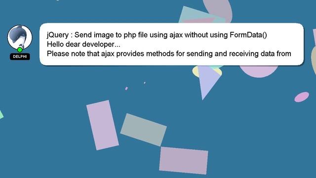 jQuery : Send image to php file using ajax without using FormData() смотреть онлайн