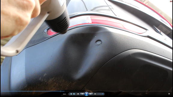 Как быстро убрать вмятину на заднем бампере на KIA Sportage 2,0 Киа Спортейдж 2018 года