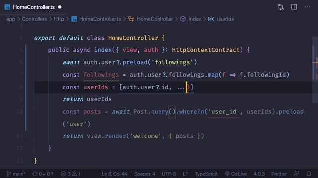 24 AdonisJS crash course (Build Instagram Clone) - show post of followings смотреть онлайн