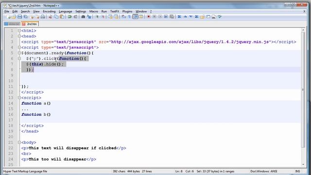 JQuery Tutorials - 2th of 20 - Concepts, syntax structure смотреть онлайн