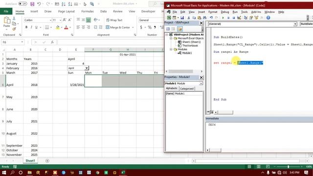 VBA - Modern Attendance using Emoji Part-1 смотреть онлайн