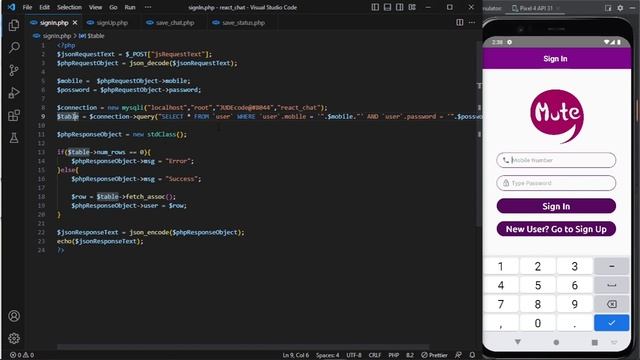 React Native Chat Application | Sign-In Screen | Java Institute смотреть онлайн