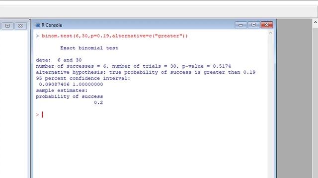 Exact Binomial (population proportion) Hypothesis testing and confidence interval in R смотреть онлайн