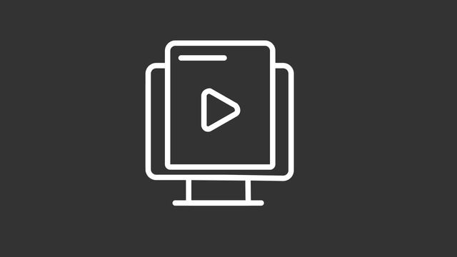 Animated video white line icon смотреть онлайн