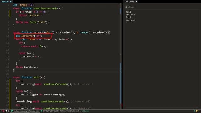 Automatically retry an async await function n times смотреть онлайн