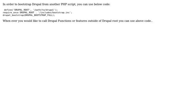 Drupal: When is it appropriate to run a drupal_bootstrap? (3 Solutions!!) смотреть онлайн