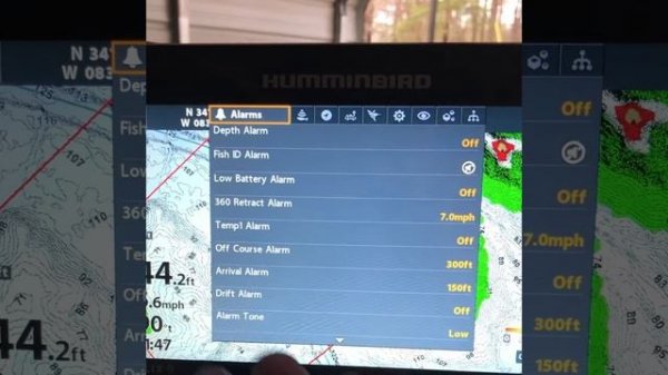 Best settings for Humminbird fish finder