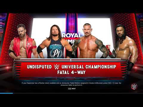 WWE2K23 Randy Orton vs AJ Styles vs LA Knight vs Roman Reigns (c) смотреть онлайн