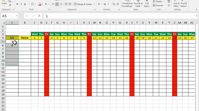 Attendance sheet format | How to make attendance sheet in excel | simple attendance sheet in excel смотреть онлайн