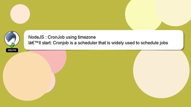 NodeJS : CronJob using timezone смотреть онлайн