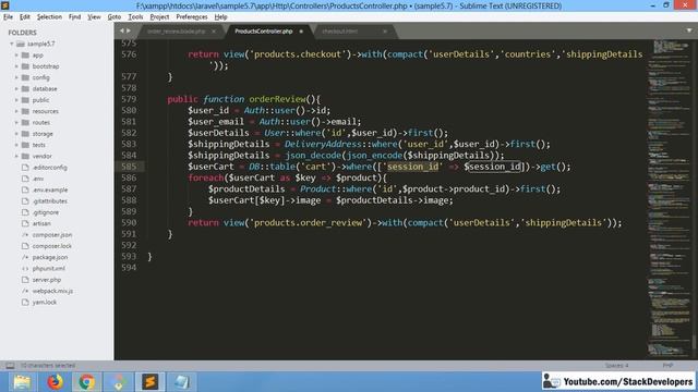 #75 Make E-com Website in Laravel 5.6 / 5.7 | Order Review Page | Review Cart Items смотреть онлайн