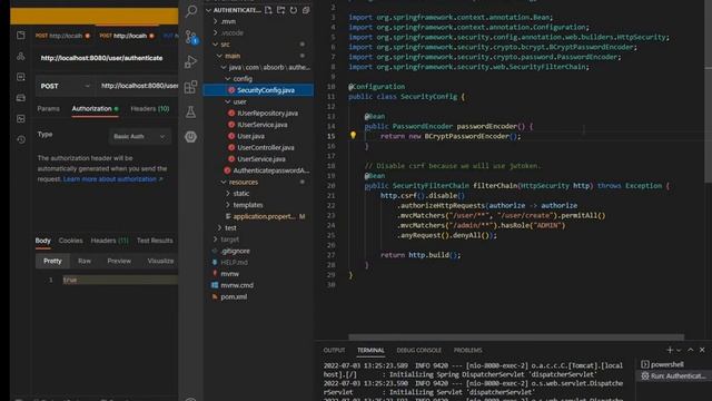 Java Spring Boot Authentication Only Demo смотреть онлайн