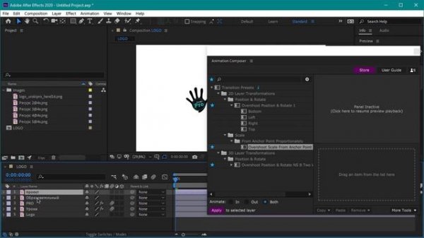 Анимация логотипа в After Effects + Animation Composer ⭐ Уроки PRO ⭐