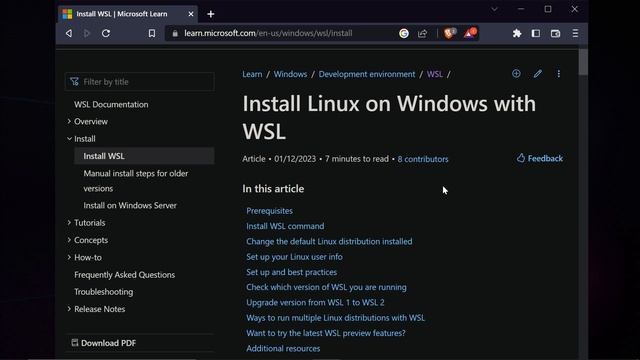 Installing the Windows Subsystem for Linux (WSL 2) смотреть онлайн