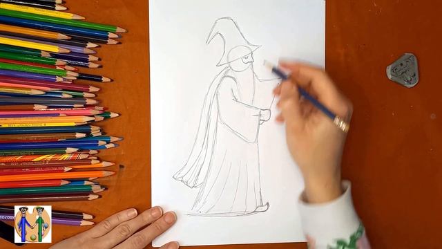 Как нарисовать волшебника. Онлайн-школа рисования "Малевашки" смотреть онлайн