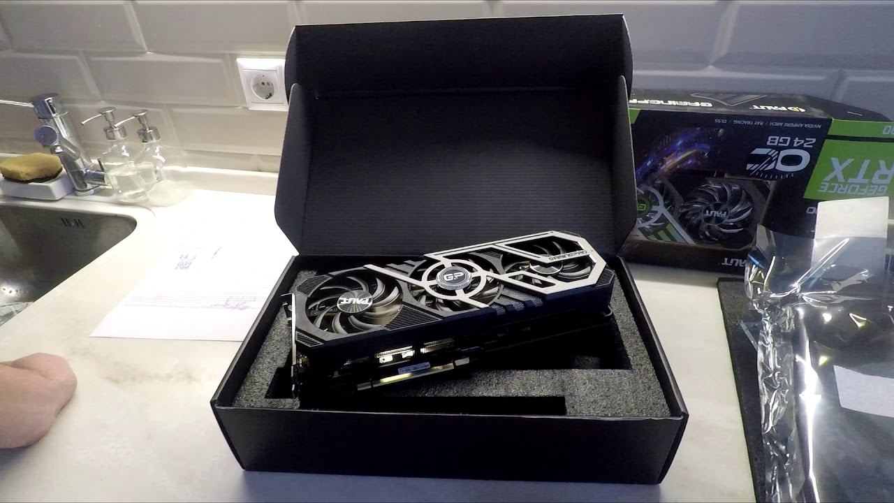 Купил Palit RTX3090 GamingPro OC Распаковка и Разгон