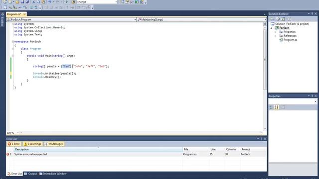 C# Tutorial Twenty One - Arrays and Foreach Loop смотреть онлайн