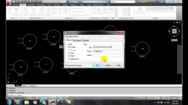 AutoCAD II 25-15 Editing Attribute Definitions смотреть онлайн