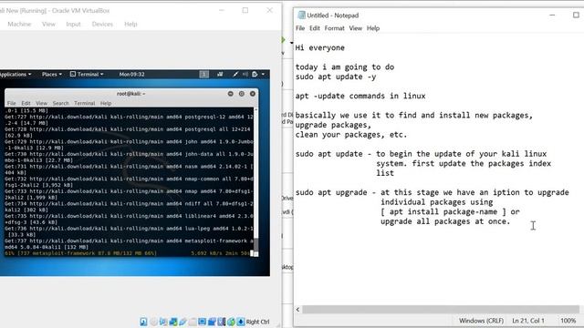 KALI LINUX COMMANDS - Sudo Apt Update, Sudo Apt Upgrade