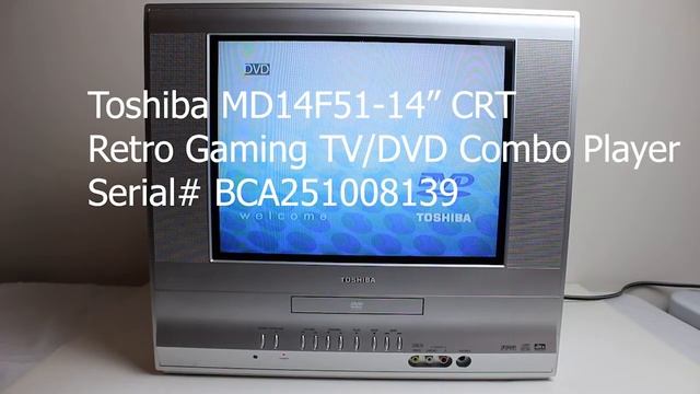 Toshiba MD14F51 14in CRT Retro Gaming TV DVD Combo Player Serial BCA251008139 - function check смотреть онлайн
