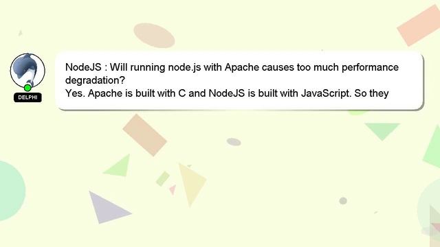 NodeJS : Will running node.js with Apache causes too much performance degradation? смотреть онлайн