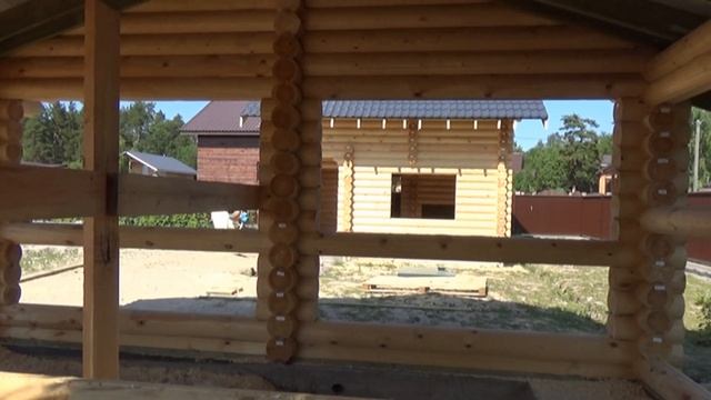 Сруб беседки 6.3х4.3м. из бревна с крышей "Кротово". Цена в СПб 217.080 руб. смотреть онлайн