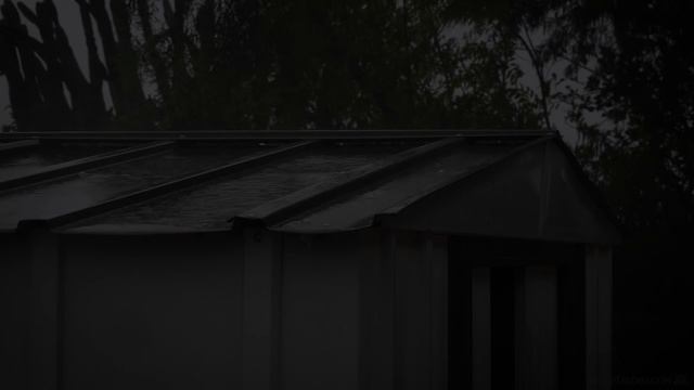 ► Hard Rain and Thunder Storm, Rain on a Tin Roof Storage Shed Sounds for Sleeping (Lluvia zinc) смотреть онлайн