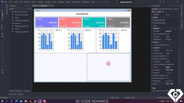 How to create a Fully Responsive Form (Dashboard UI) - C# & WinForms смотреть онлайн