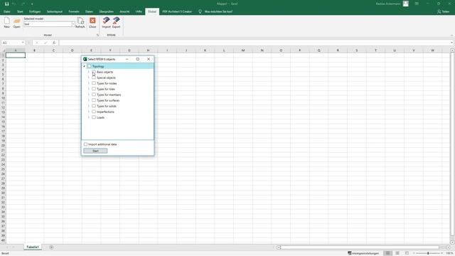[DE] FAQ 005188 | Is the import from Microsoft Excel still available in RFEM 6 and RSTAB 9? смотреть онлайн