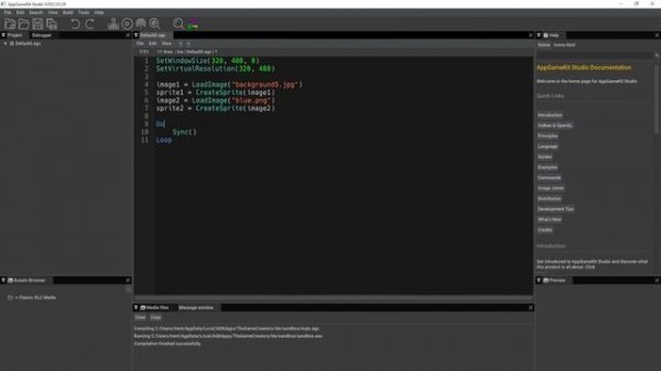 Our First Program with AppGameKit Studio - Tutorial 1