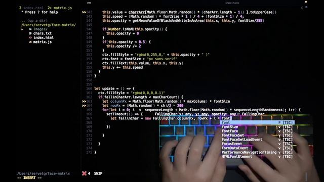 ASMR Programming - Coding Matrix Faces - No Talking - 4K 60FPS смотреть онлайн