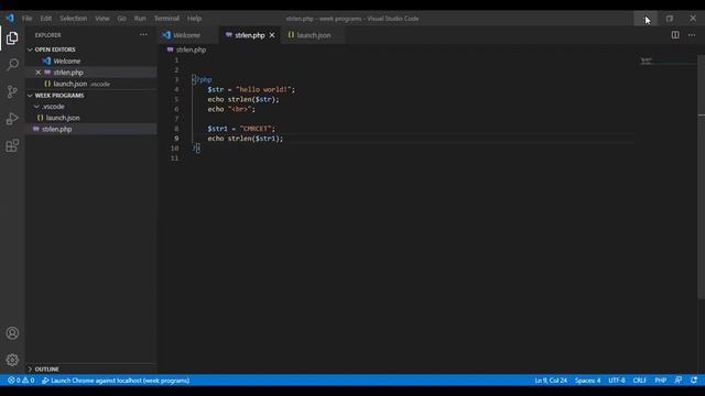 strlen() strrev() strpos() str_word_count() functions in PHP 2/4 смотреть онлайн