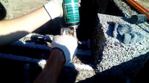 кладка арболитовых блоков на пену-цемент Макрофлекс